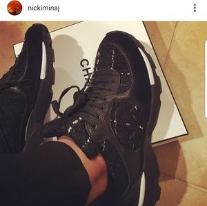 NICKI MINAJ AUTHENTIC CHANEL TWEED SNEAKERS